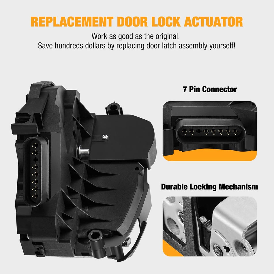 SYERAL Door Lock Actuator Front Left Driver Side Door Latch Compatible with Ford Fiesta 2011-2019 Replace# AE8Z-5421813-D