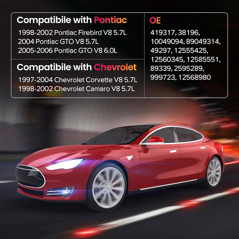 BDFHYK 38196 Belt Tensioner Assembly Pulley Compatible with Pontiac GTO Firebird V8 6.0L 5.7L, Compatible with Chevrolet Corvette Camaro V8 5.7L, Drive Belt Tensioner Replaces 10049094 89049314 49297