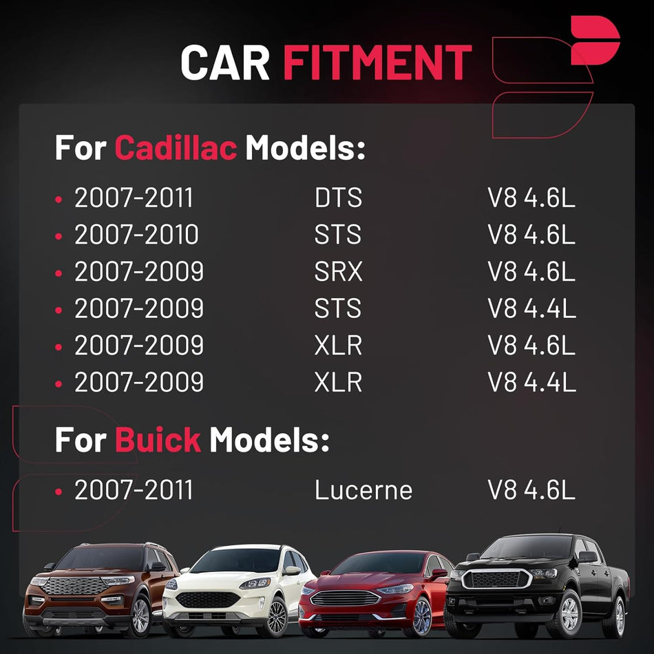 BDFHYK Ignition Coil Packs Compatible with Buick 07-11 Lucerne, Compatible with Cadillac 07-11 DTS, 07-10 STS, 07-09 SRX XLR V8 4.4L 4.6L Coil for UF543 GN10453 COP35 6737301 5C1616 12594176 Set of 4