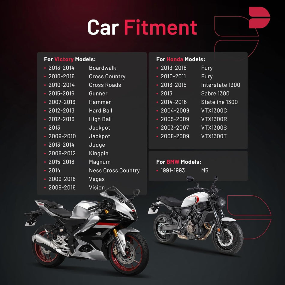 BDFHYK 3481 Iridium Spark Plugs Compatible with Honda Fury Interstate Stateline 1300 VTX1300S Victory Boardwalk Vegas Hammer Cross Country Vision for BMW M5 Engine Replacement for DCPR6E, Set of 4