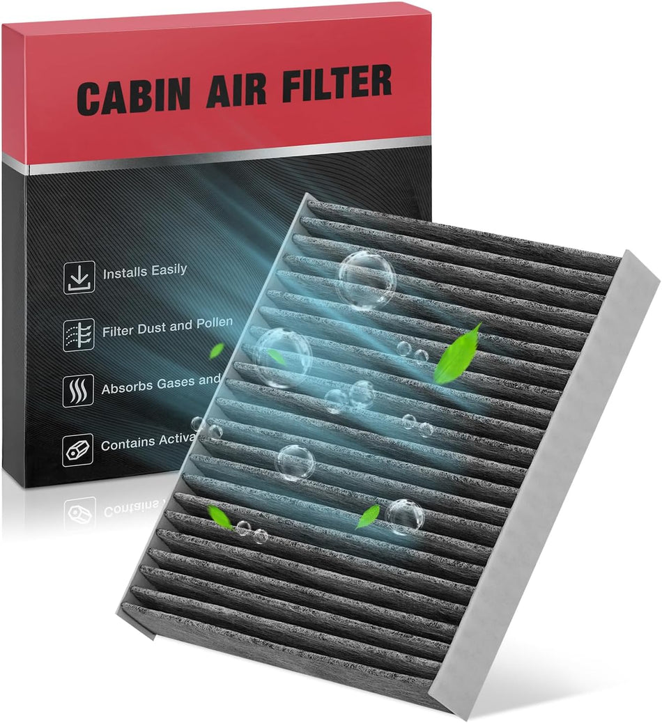 BDFHYK Cabin Air Filter with Activated Carbon Compatible with Kia Soul 2010 2011 2012 2013, Replace# CF10776, 971332K000, Easy to Install