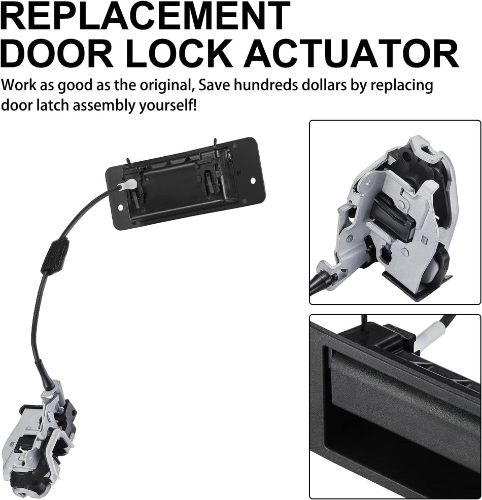 SYERAL E150-E350 Vans Rear Door Latch Assembly 8C2Z-15431A03-A Compatible with Ford E150 E250 E350 Econoline Van 1992-2019 Rear Left Driver Side Cargo Door Lock Latch