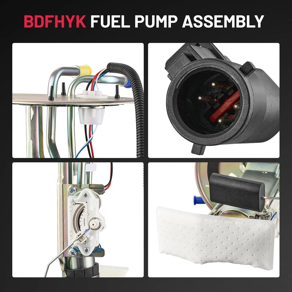 BDFHYK Electric Fuel Pump Module Assembly Compatible with Ford E-150 Club Wagon/E-150 Econoline/E-250 Econoline/E-350 Club Wagon/E-350 Econoline/E-350 Econoline Club Wagon 1997-2003 Replace E2206S