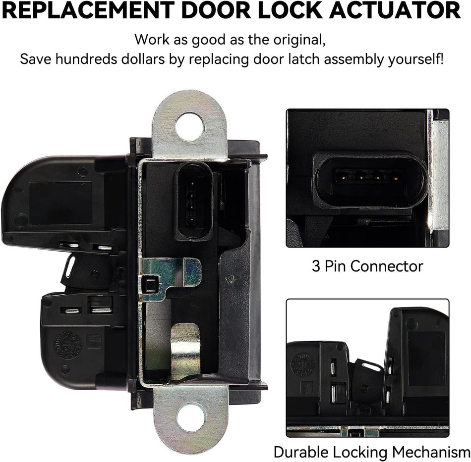 SYERAL Trunk Latch Actuator Compatible with Volkswagen 2009-2014 Jetta, Compatible with Tiguan 2009-2017 Tailgate Trunk Lid Latch Lock Actuator Motor