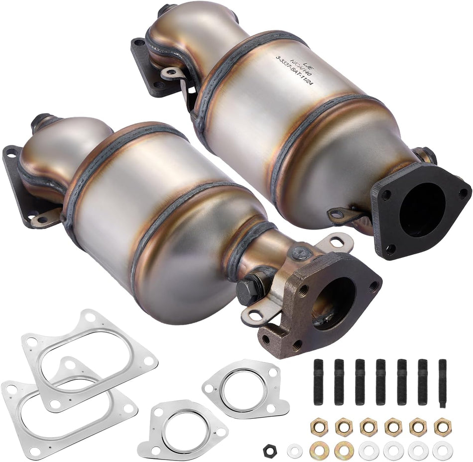 BDFHYK 2-PC Front And Rear Exhaust Manifold Catalytic Converter with Gasket Kit Compatible with Acura MDX 03-09, Compatible with Hocnda Accord 03-07, V6 3.0L 3.2L, EPA Compliant, Replace 674850