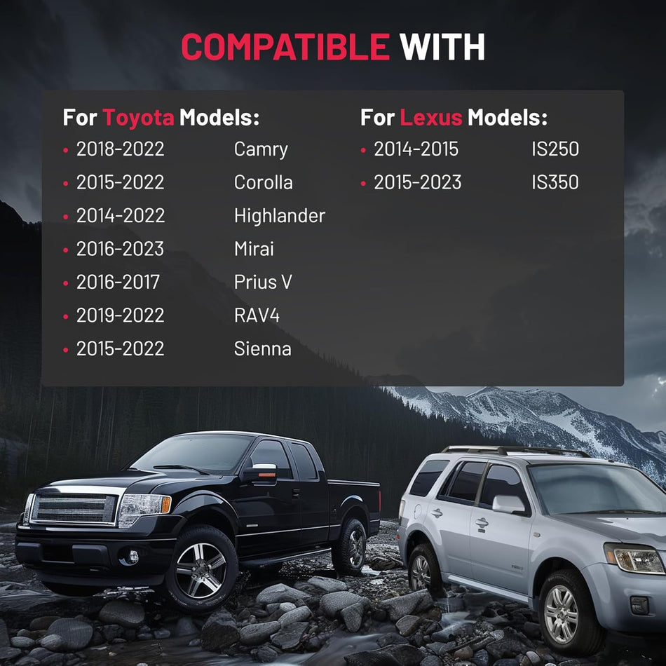 SYERAL Front Right Passenger Side Door Latch Lock Actuator Compatible with Lexus IS250 IS350, Compatible withToyota Camry Corolla Highlander Mirai Prius V RAV4, Sienna Replaces 6903002380, DLT117