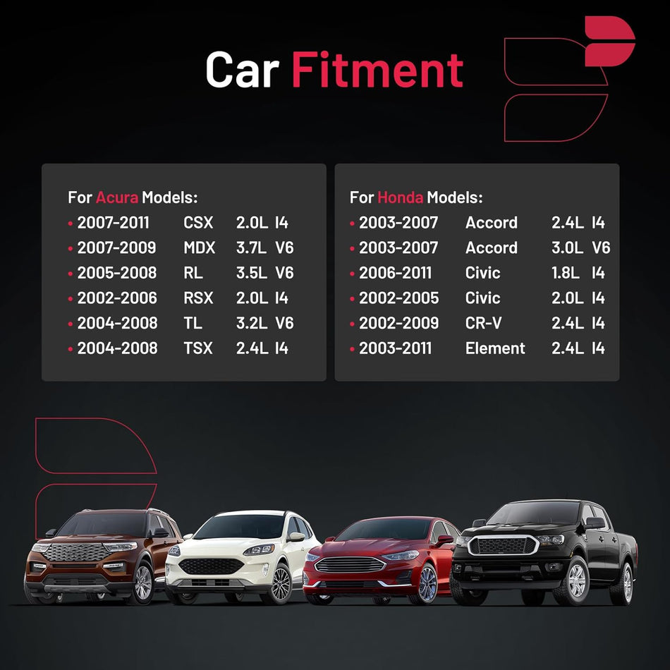 BDFHYK 6714 Iridium Spark Plugs Compatible with Acura 2007-2011 CSX MDX RL RSX TL TSX, Compatible with Honda 2002-2011 Accord Civic CR-V Element 1.8L 2.0L 2.4L 3.0L 3.2L 3.5L 3.7L, Set of 4