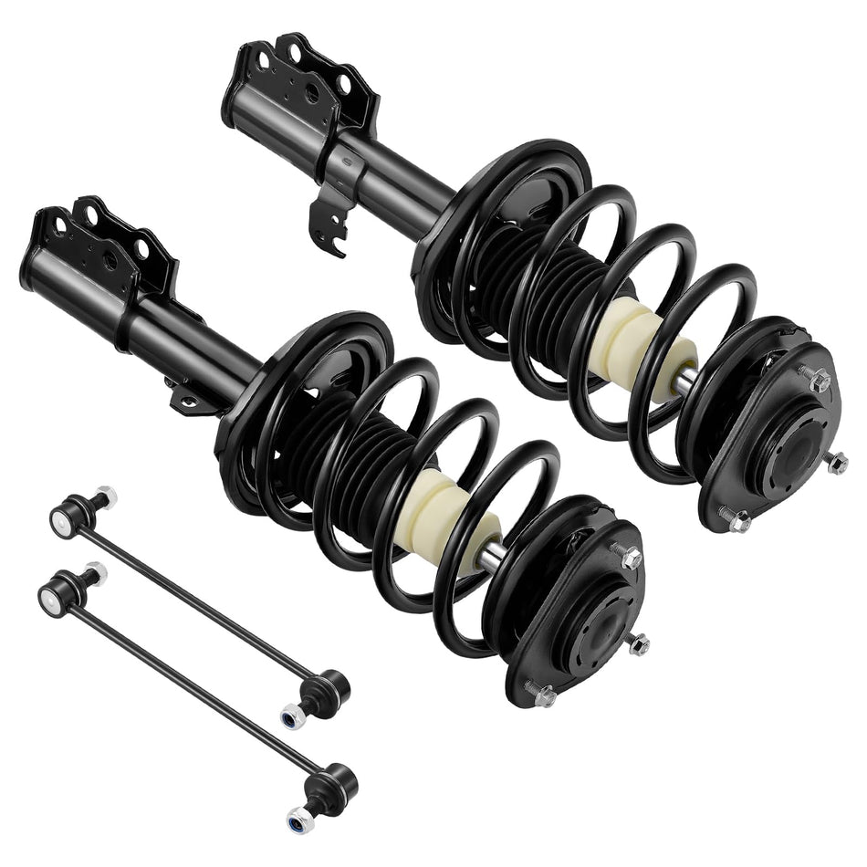 BDFHYK 2PCS Front Shock Absorbers and 2PCS Front Balance Bar Absorber kit Compatible with 2003-2008 Toyota Corolla 1.8L L4
