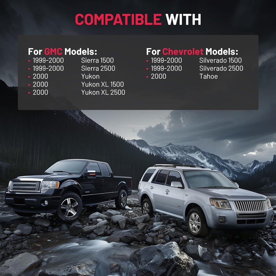 SYERAL Door Latch Lock Actuator FL Front Left Driver Side Latch Motor Compatible with Chevy 1999-2000 Silverado 1500 2500, Compatible with GMC Sierra 1500 2500, Yukon XL 1500 2500 Replaces 931-208