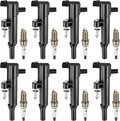 BDFHYK Ignition Coil UF601 and Iridium Plugs 4469 For Jeep 08-09 Comm+er Gr+ Cherokee, Dodge 08-10 Ram 1500 Dakota,4.7L V8