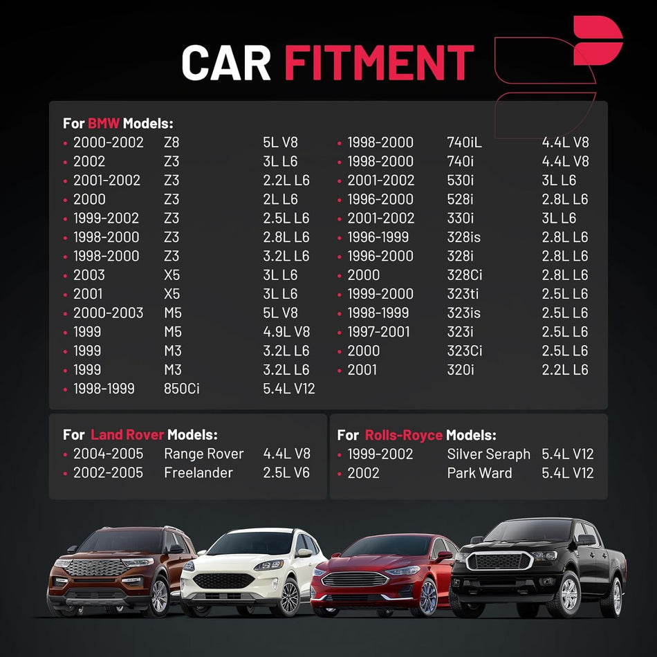 BDFHYK Ignition Coil Pack UF354 Set of 6 Compatible with BMW M5 X5 330i 530i Z3 Z8 320i 323i 323Ci 323ti 328Ci 328i Land Rover Rolls-Royce Replacement for 245279 12131703227 0221504004