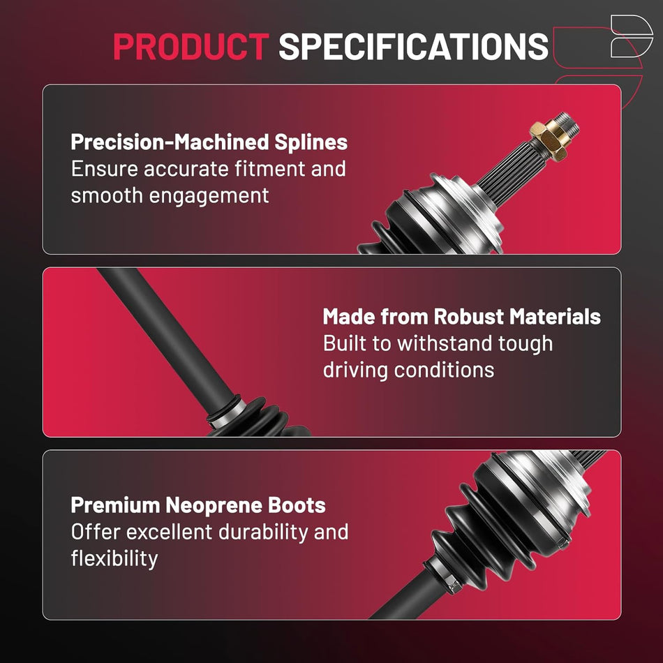 BDFHYK 2PCS NCV69451 NCV69452 CV Axle Shaft Assembly Front Left+Right Compatible with Compatible with Toyota Yaris 2007-2017