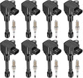 BDFHYK 8 Ignition Coil UF677 and 8 Iridium Spark Plug 93501 For INFINITI 2014-2021 QX80, Nissan 2017-2020 Armada 5.6L V8