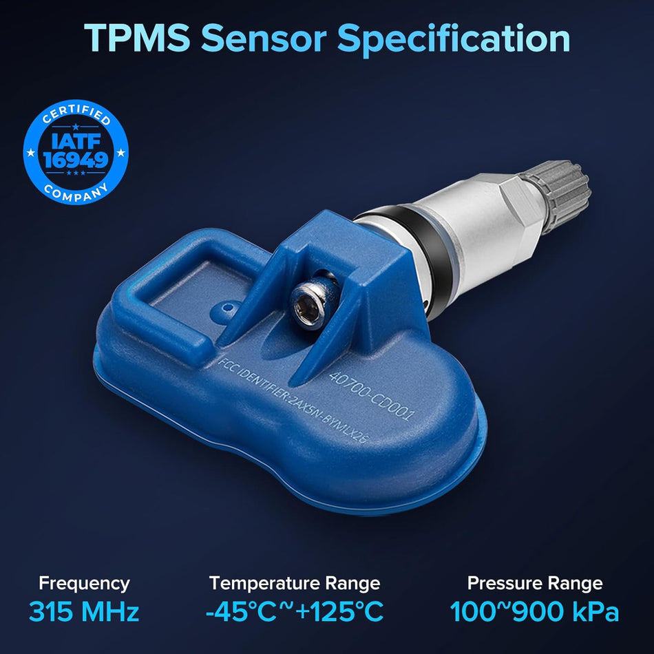 BDFHYK 315MHz TPMS Tire Pressure Sensor for Nissan & Infiniti – Preprogrammed, OE# 40700-CD001/40700-CK001/40700-JK00C/4313054J21