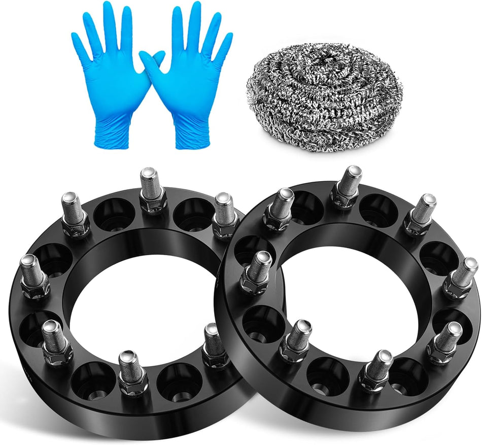 BDFHYK 8x165.1mm Wheel Spacers 1.5 inch 8x6.49 Spacer Compatible with Ram 3500 1994-2011 F-250 F-350 1988-1998 E-250 1992-2012, Forged 8 Lug Wheel Adapters 9/16x18 & 126.15mm Hub Bore, Set of 2