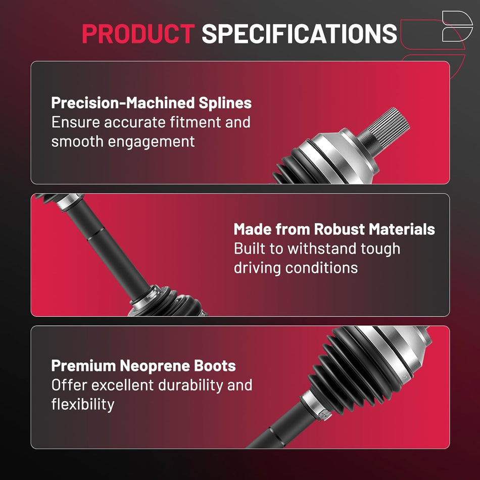 BDFHYK NCV73550 CV Axle Shaft Assembly Front Right Compatible with Volvo C30; Compatible with Volvo C70; Compatible with Volvo S40