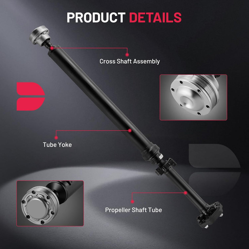 BDFHYK 936-301 Rear Drive Shaft Complete DriveShaft Assembly Compatible with Porsche 2003-2006 2008-2010 Cayenne, Compatible with Volkswagen 2004-2010 Touareg, AWD