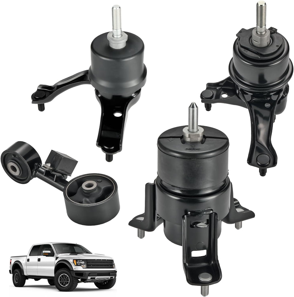 BDFHYK 4PCS Engine Motor and Trans Mounts Compatible with Toyota Camry 2007-2011 2.4L l4 Replace A62009,EM5742,SKM9680,123610H100,1236128220,1236128221,A4207,EM9165,SKM9165,123720A040,123720A050