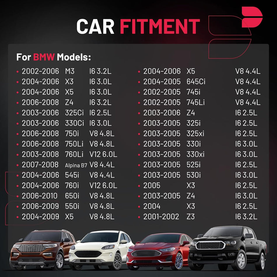 BDFHYK Ignition Coil Packs Compatible with BMW X5 650i 645Ci 550i 545i 750i 745i 750Li 745Li X3 X5 Z4 2002 2003 2004 2005 2006 2007 2008 2009 2.5L 3.0L 3.2L 4.4L 4.8L V8 V12 l6 Coil for UF522 Set of 6