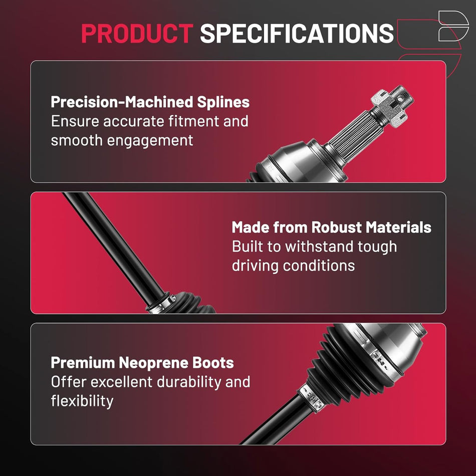 BDFHYK NCV53912 CV Axle Shaft Assembly Front Right Compatible with Compatible with Nissan Rogue Select 2014-2015; Compatible with Nissan Rogue 2008-2013; Compatible with Nissan Altima 2007-2013