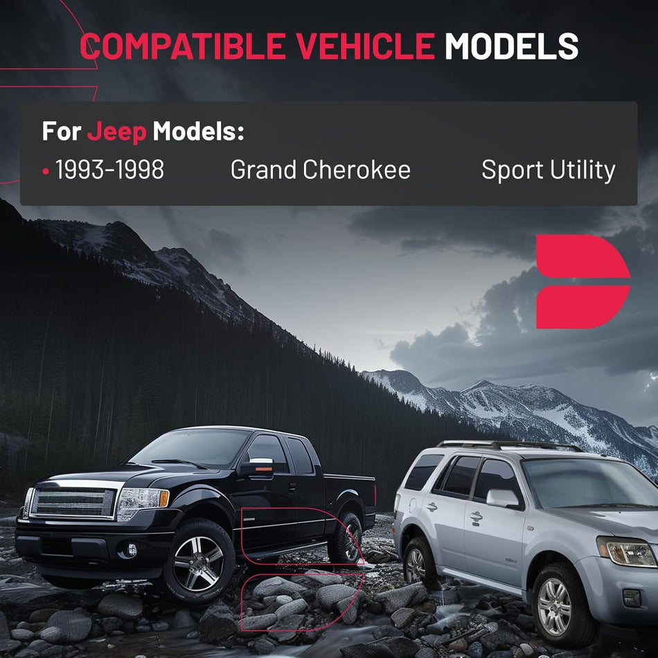 SYERAL Rear Left Driver Side Power Door Lock Actuator Compatible with Jeep Grand Cherokee 1993-1998 Replaces DLA1332 DLA609 4773639 4798917 55074805 931-678