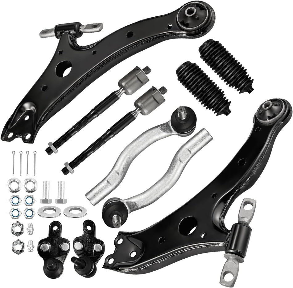BDFHYK 10PCS Front Suspension Kit Control Arms with Ball Joint Compatible with Toyota Camry, Solara 2004-2008, Compatible with Lexus ES330 2004-2006 Replace K620334, K620333, ES80603, ES80602