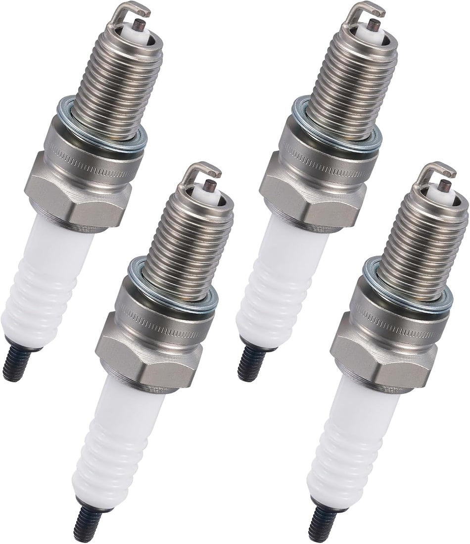 BDFHYK 4929 Spark Plugs Compatible with Honda Compatible with Kawasaki for Yamaha for Suzuki Universal Motorcycle Spark Plugs Replacement for DPR8EA-9 Set of 4