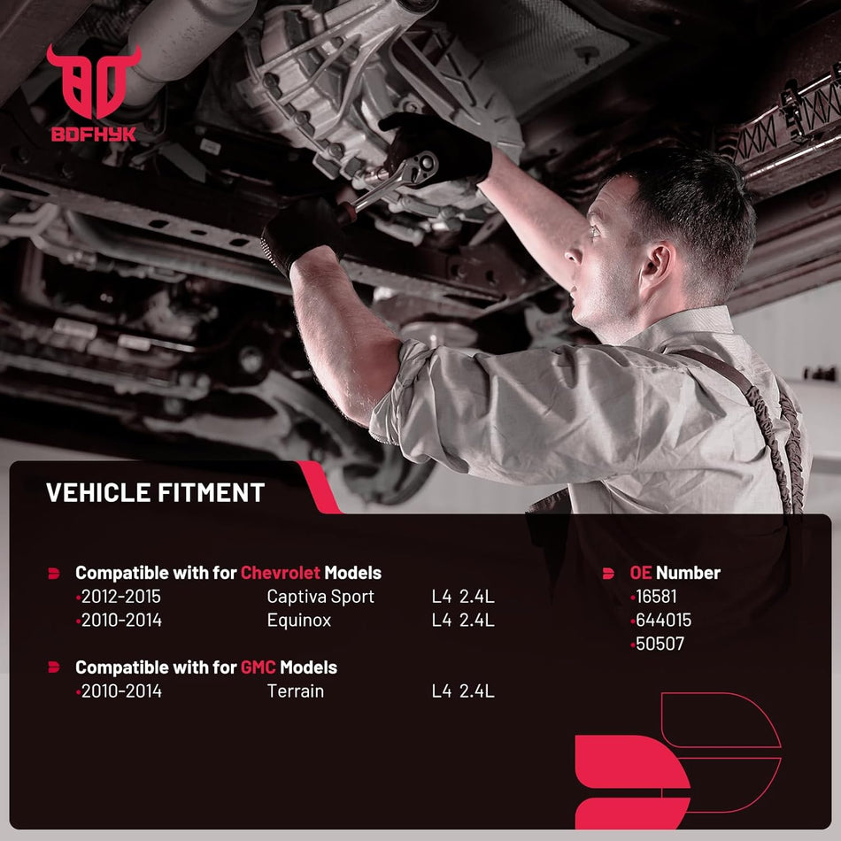 BDFHYK Front Exhaust Manifold Catalytic Converter Kit Compatible with Chevrolet Captiva Sport 10-15, Compatible with GMC Terrain 10-14, L4 2.4L, EPA Compliant, Replace 16581