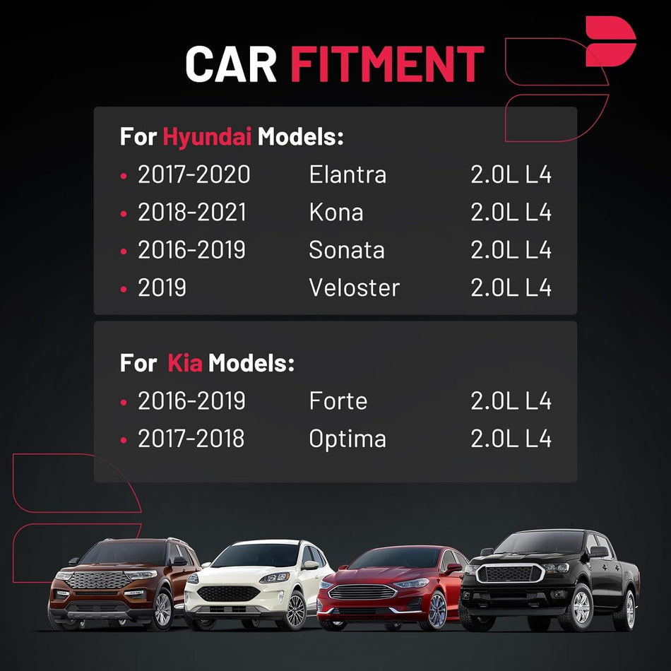 BDFHYK Ignition Coil Pack Compatible with Hyundai Elantra Kona Sonata Veloster, Compatible with Kia Forte Optima 2.0L 27300-2E601 UF816, Set of 4