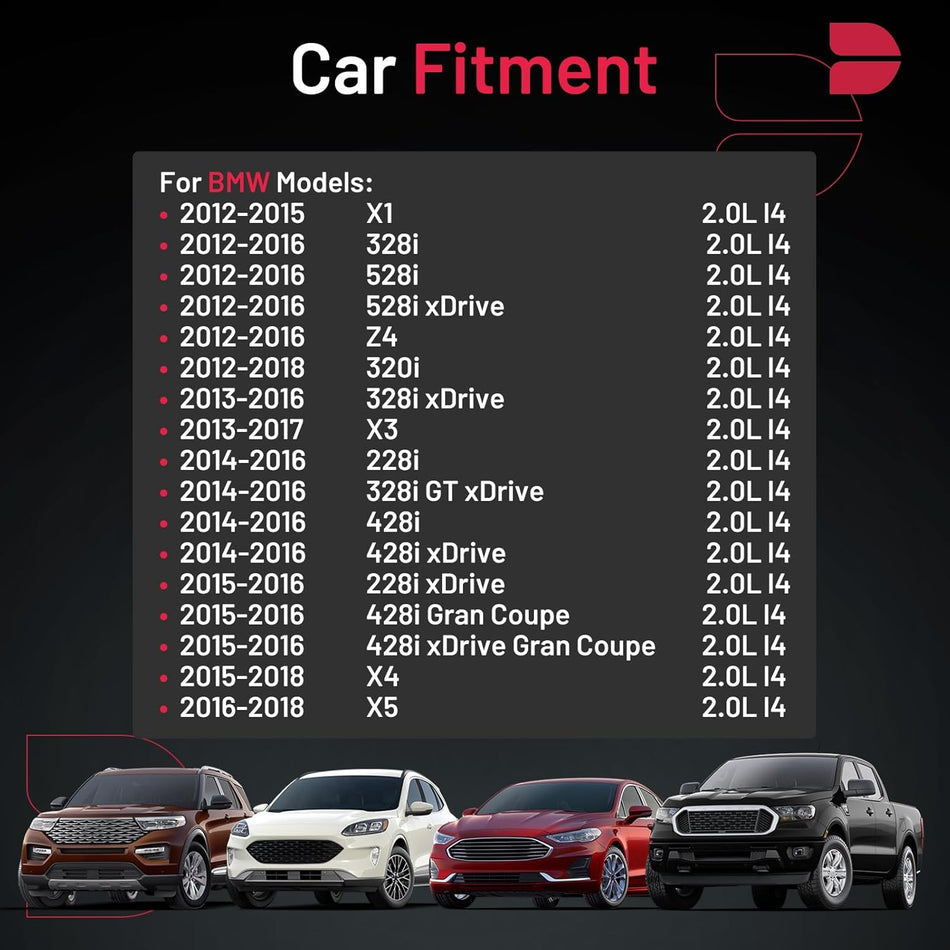 BDFHYK Set of 4 Iridium Spark Plug Compatible with BMW X1 X3 X4 X5 Z4 228i 320i 328i 428i 528i,(228i 328i 428i 528i) xDrive,328i GT xDrive,428i Gran Coupe 2.0L L4 Replacement for 97506 SILZKBR8D8S