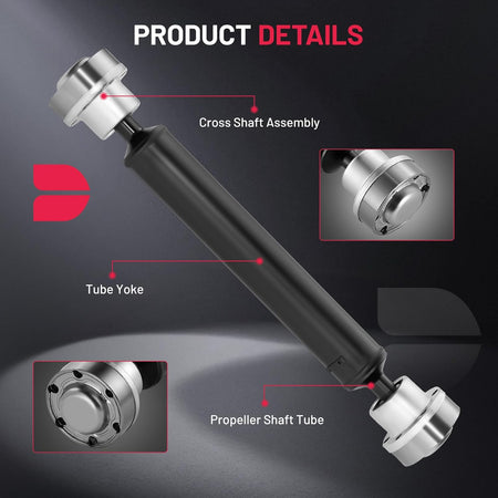 Jeep Grand Cherokee front drive shaft for listed DHY single-speed transfer-case application