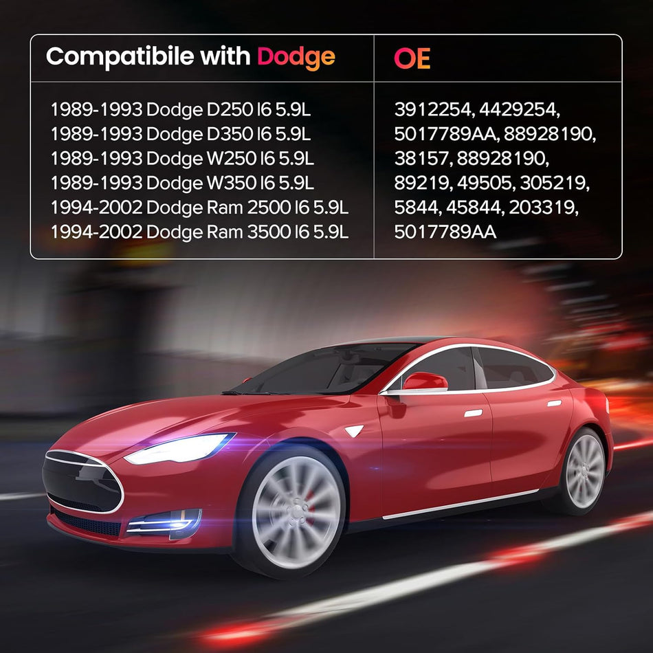 BDFHYK 38157 Belt Tensioner Assembly Pulley Compatible for 1989-2002 Dodge Ram 2500/3500 D250/350 W250/350,l6 5.9L,Tensioner pulley Replacement ??88928190 89219 49505 305219 5844 45844