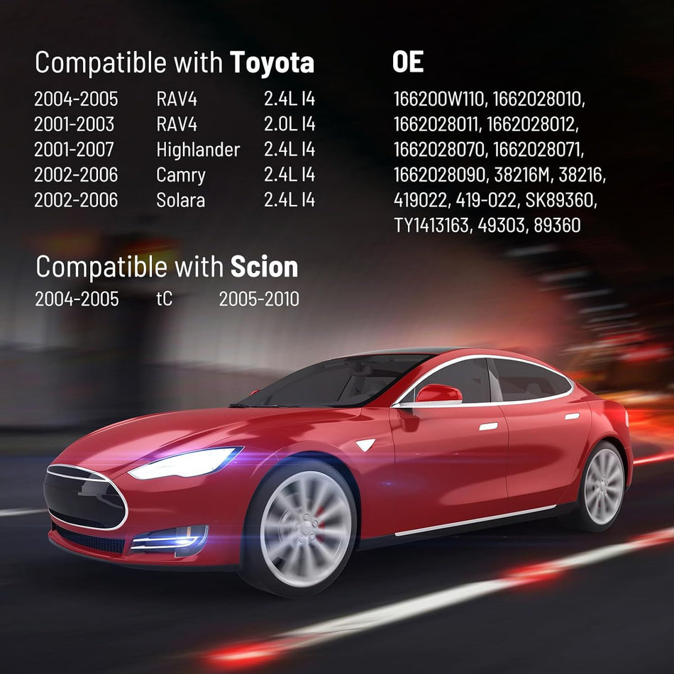 BDFHYK 38216 Belt Tensioner Assembly Pulley Compatible with2005-2010 Scion tC & 2001-2007 Toyota Camry Highlander RAV4 Solara 2.0L 2.4L l4,drive Belt Tensioner Replacement 38216M 419022 49303 89360