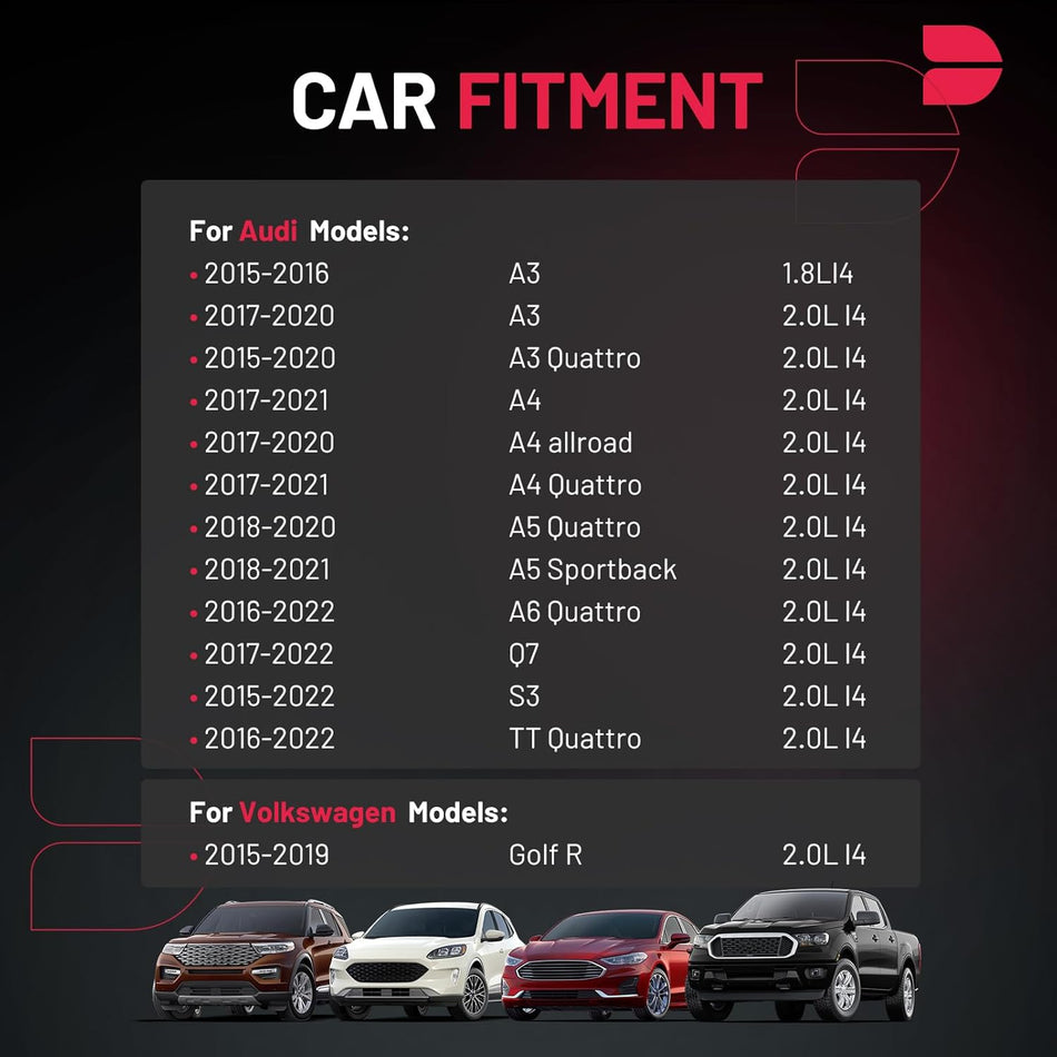 BDFHYK Ignition Coil Pack 06J905110G and Iridium Spark Plugs XP5325 Compatible with Audi A3 A4 A5 Quattro allroad Q7 S3, Compatible with VW Golf R Replacement for UF716 UF752 GN10632 4469,Set of 4