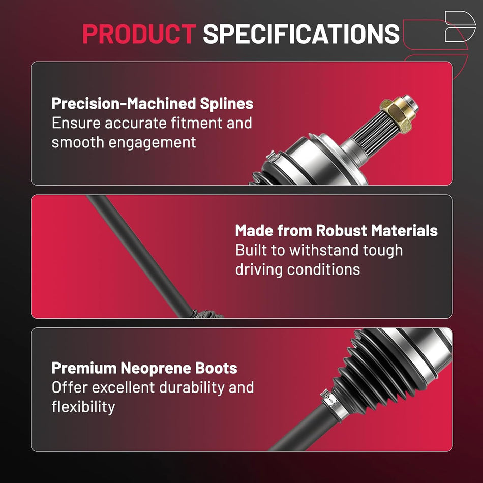 BDFHYK NCV36126 CV Axle Shaft Assembly Front Right Compatible with Compatible with Honda Accord 2003-2007