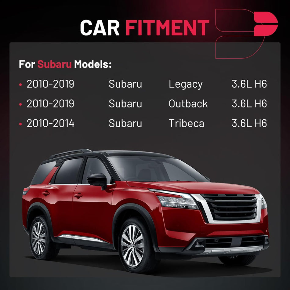 BDFHYK 6 Ignition Coil Pack UF666 and 6 Iridium Spark Plug 6619 Compatible with Subaru 2010-2019 Legacy, 2010-2019 Outback, 2010-2014 Tribeca 3.6L H6 Coil for GN10666 COP584 1788537 C864