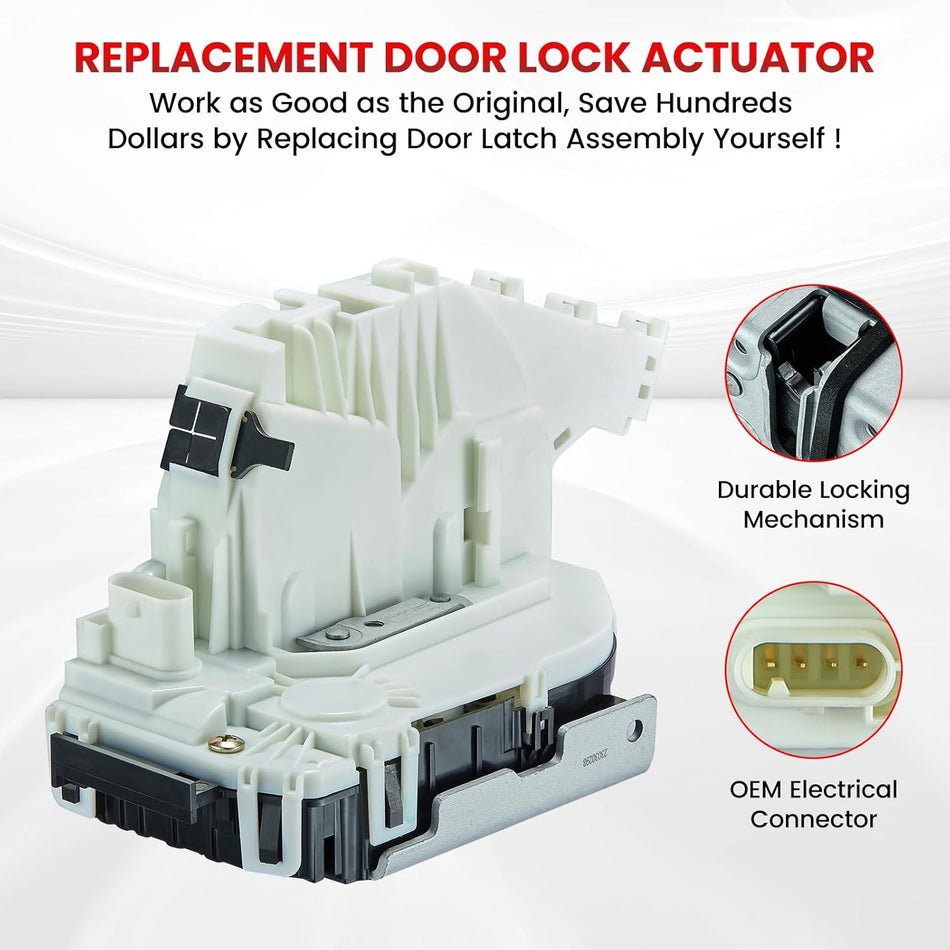 SYRAEL 931-901 Lock Actuator Front Right Passenger Side Compatible with Chrysler 200 300 Pacifica Voyager, Compatible with Dodge Charger Journey Jeep Cherokee Compass Ram 1500 2011-2020