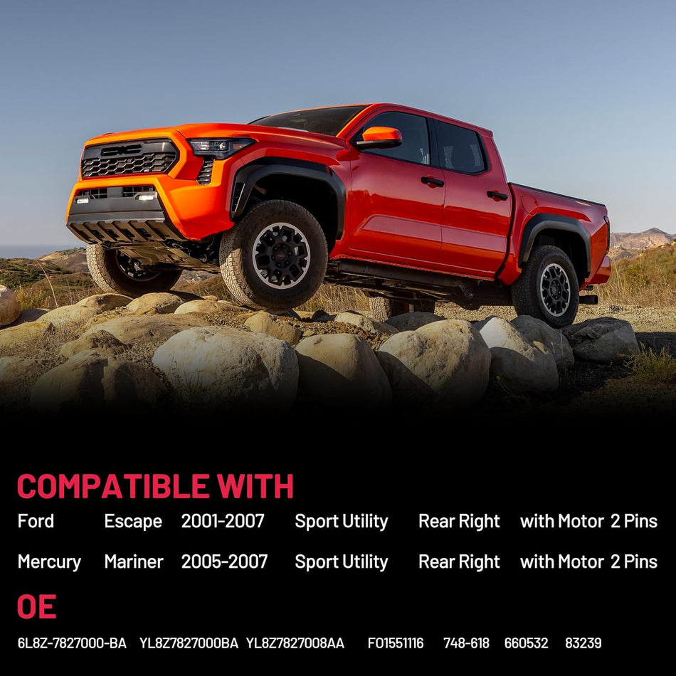 748-618 Power Window Regulator with Motor Rear Right Compatible with Escape 2001-2007, Mercury Mariner 2005-2007