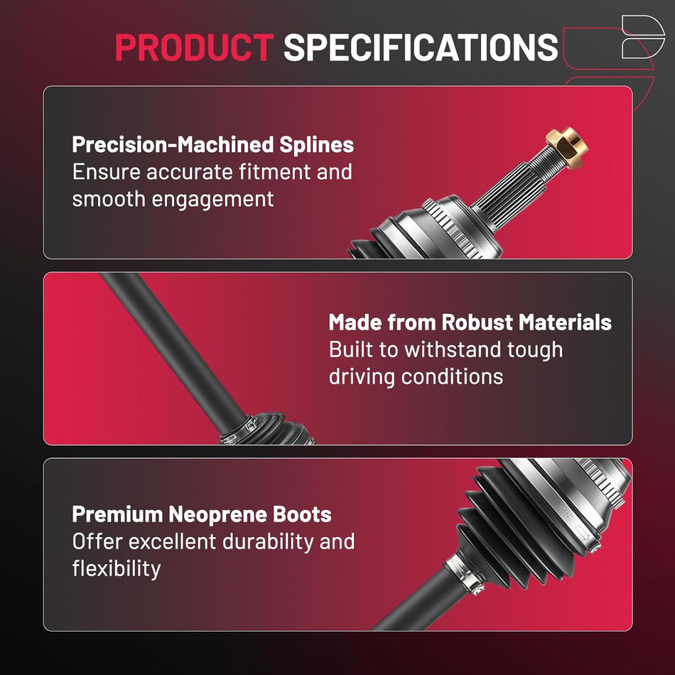 BDFHYK NCV69184 CV Axle Shaft Assembly Front Right Compatible with Compatible with Toyota Sienna 2011-2016