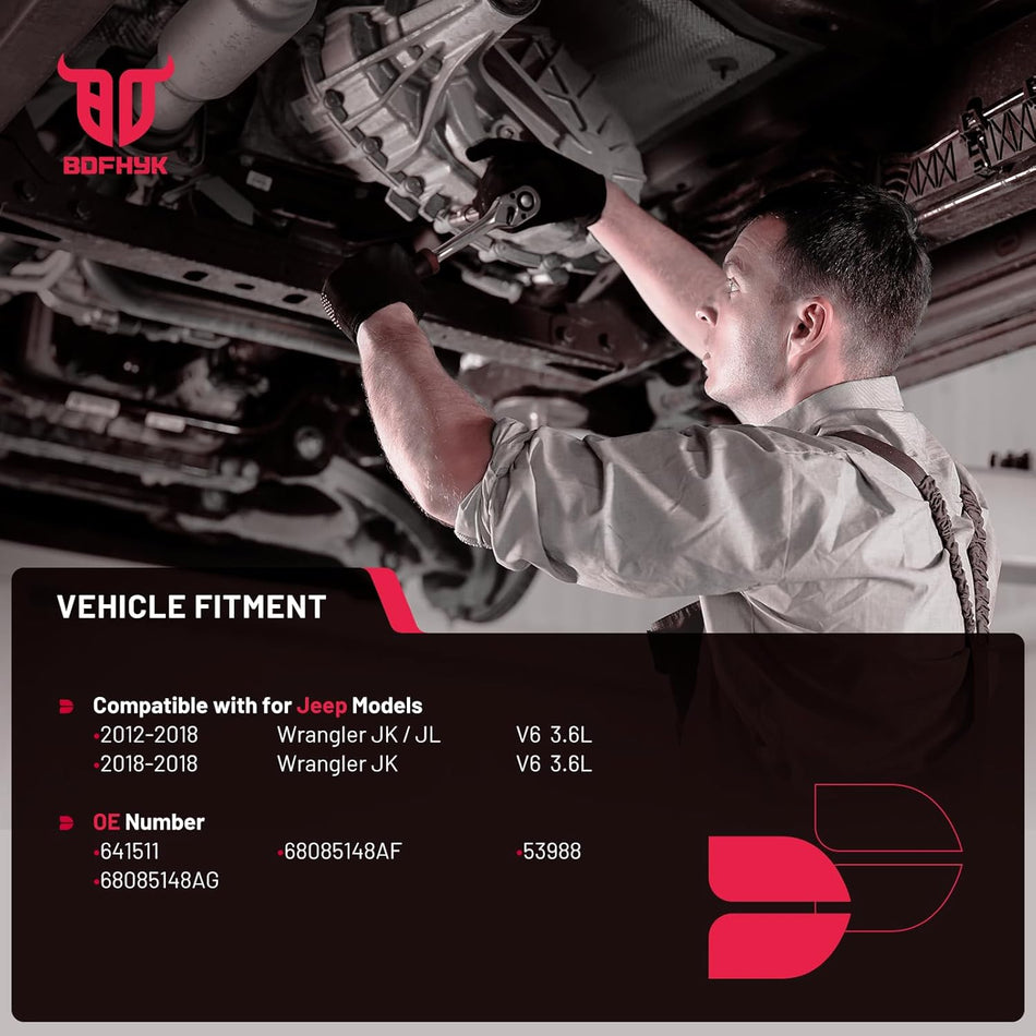 BDFHYK Left Exhaust Manifold Catalytic Converter with Gasket Kit Direct-Fit Compatible with Jeep Wrangler 2012-2018, Wrangler JK 2018, V6 3.6L, EPA Compliant, Replace 641511