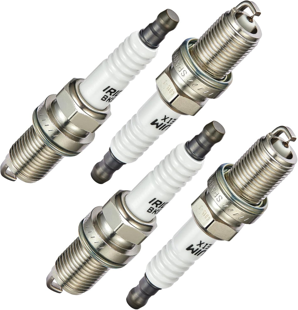 BDFHYK Set of 4 Iridium Spark Plug Compatible with A4 318i ELR Cruze Neon Stratus Prizm Scoupe Impulse Rio Elan Cooper Breeze 9-2X Impreza Corolla Beetle S40, Engine Replacement for 6962 BKR6E