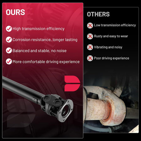 Complete front drive shaft product image for listed Ram 2500 and 3500 applications