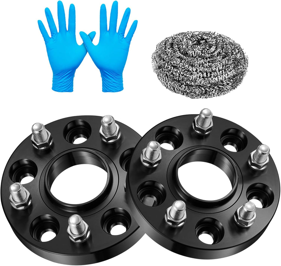 BDFHYK Wheel Spacers Compatible with Chevy Camaro Impala Corvette CTS Regal, Forged 5 Lug M14x1.5 & 66.9mm Hub Bore, Thickness 1" Hubcentric Wheel Spacer 5x4.7 (5x120mm), Set of 2
