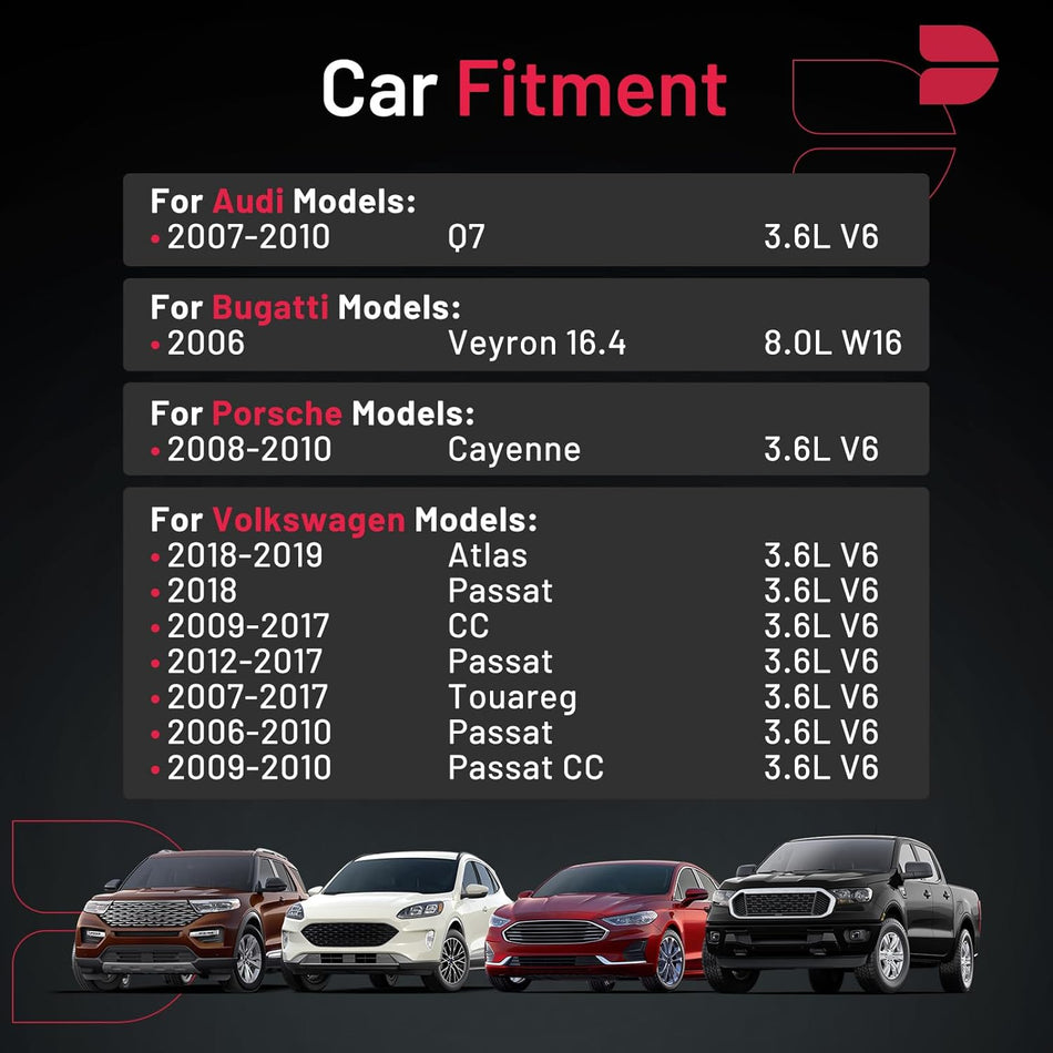 BDFHYK 1961 Platinum Iridium Spark Plugs Compatible with Bugatti Veyron 16.4,Compatible with Porsche Cayenne,Q7 VW Atlas Passat CC Passat 3.6L 8.0L V6 W16 Replacement for ILZKR7A 101905622 Set of 6