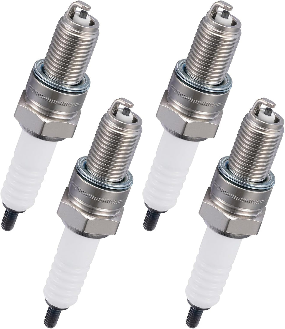 BDFHYK 7162 Spark Plugs Compatible with Honda Compatible with Yamaha for Suzuki for KYMCO for Kawasaki Universal Motorcycle Spark Plugs Replacement for 7162 Set of 4