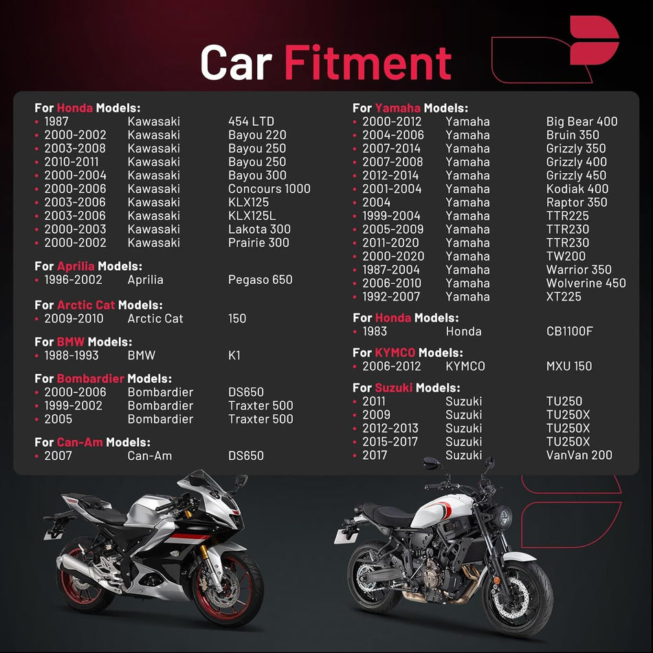 BDFHYK 7162 Spark Plugs Compatible with Honda Compatible with Yamaha for Suzuki for KYMCO for Kawasaki Universal Motorcycle Spark Plugs Replacement for 7162 Set of 4