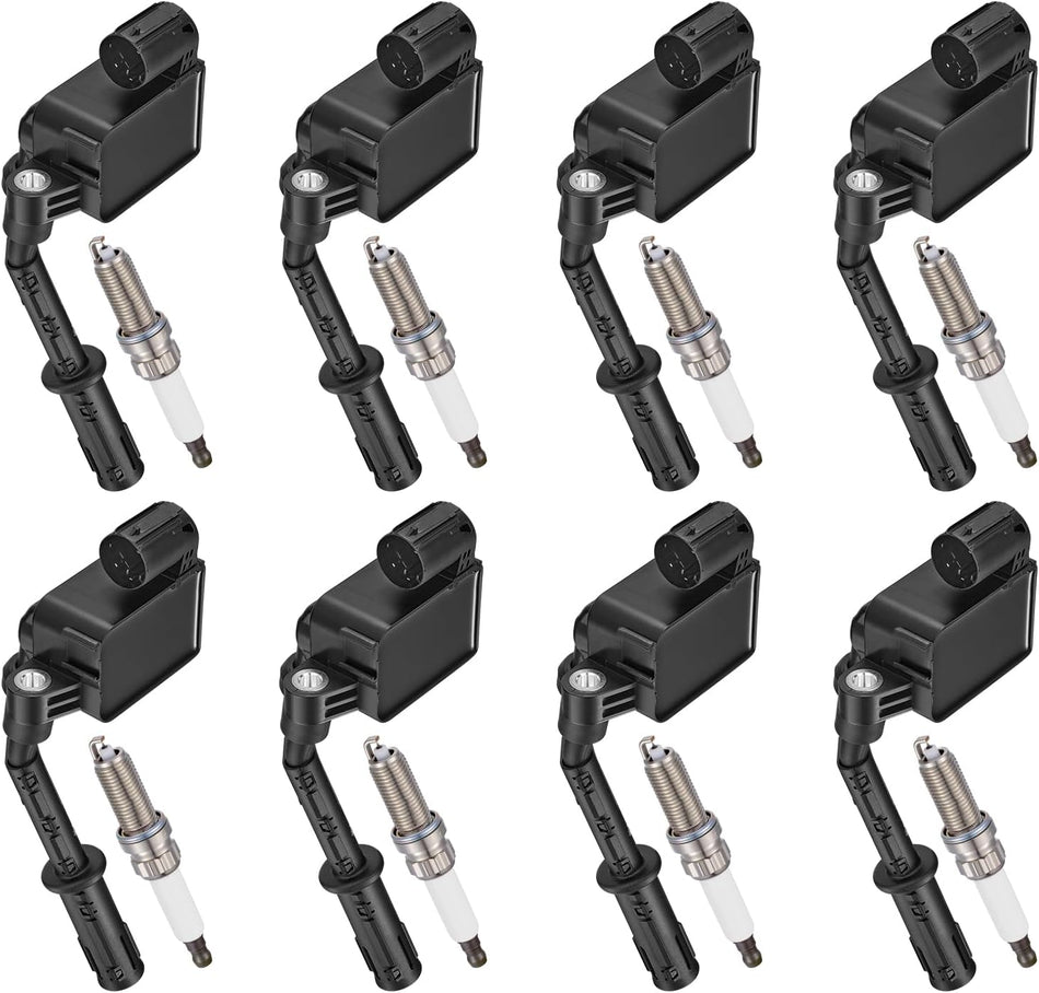 BDFHYK 8 Ignition Coil Pack UF733 and 8 Iridium Spark Plug ZR6SII3320 Compatible with Mercedes-Benz GLE63 GLS550 GLS63 GL550 GL63 ML550 ML63 GL450 4.7L 5.5L V8 2012 2013 2014 2015 Coil for UF728 UF748
