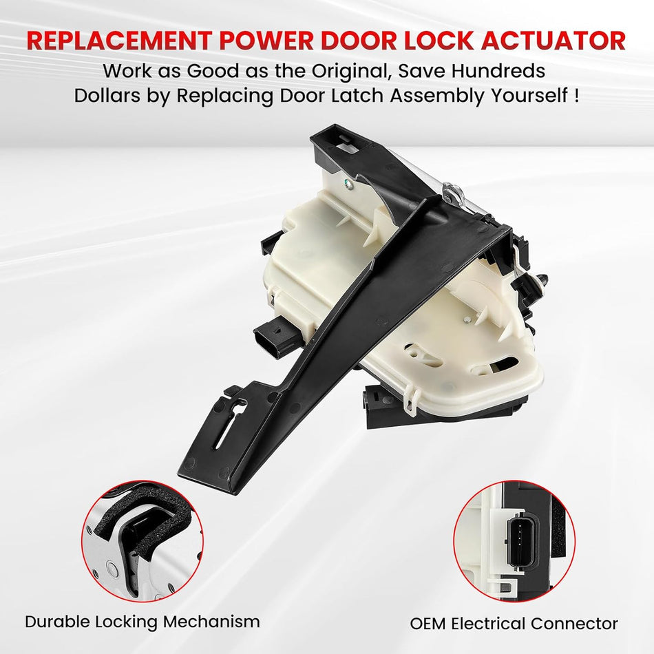 SYERAL Power Door Lock Actuator w/Latch Assembly 937-652 Rear Left Driver Side Door Latch Compatible with Ford Escape 2008-2012, Compatible with Mercury Mariner 2008-2011