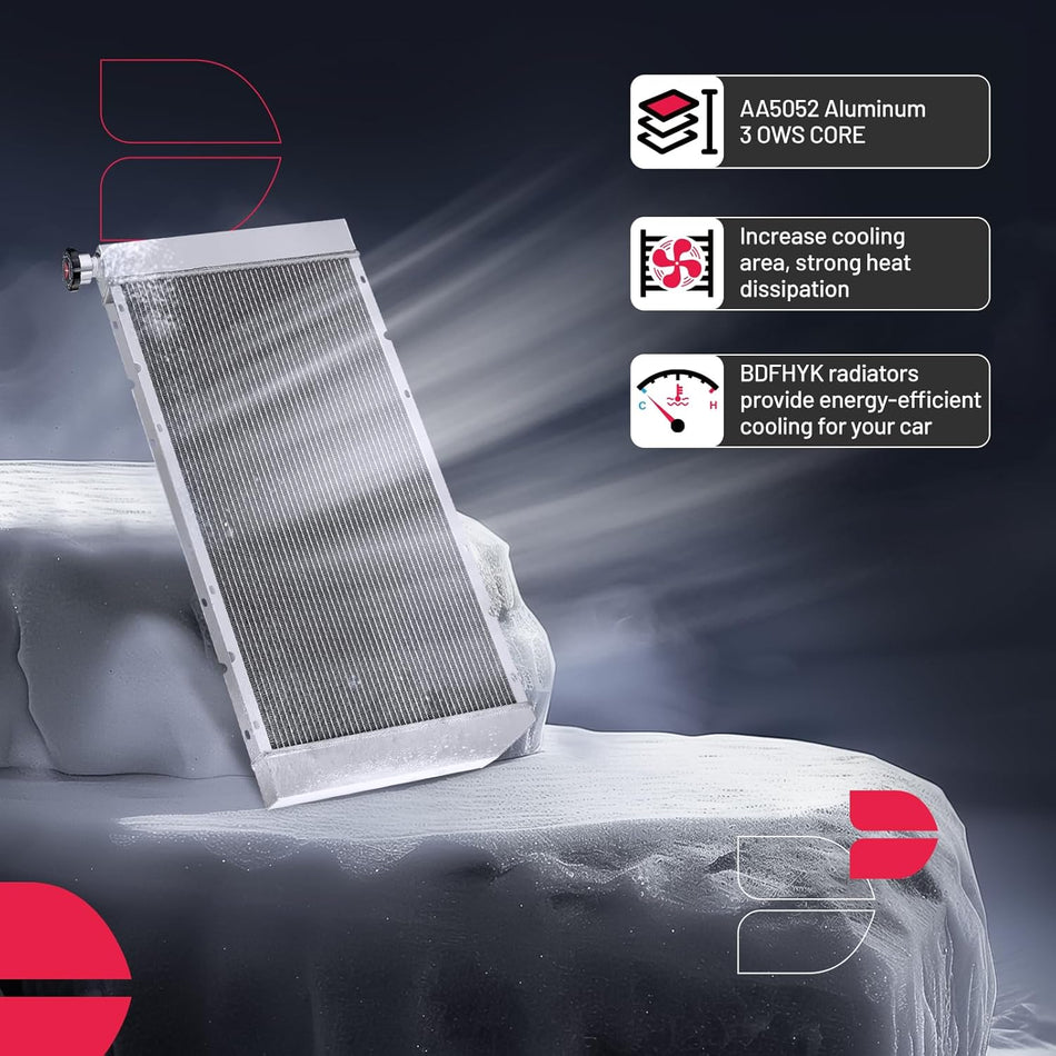 BDFHYK DPI1520 3ROW-44mm Aluminum Radiator Compatible with for 1994-2000 Cadillac Escalade,Chevy C1500 Suburban/C2500/C2500 Suburban/C3500,GMC K1500/K1500 Suburban/K2500/K2500 Suburban/K3500/Yukon