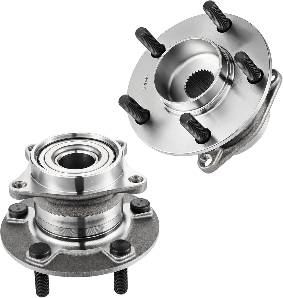 BDFHYK 512449 2PCS Rear Wheel Bearing and Hub Assembly 5 Lugs Compatible with Mazda CX-9 2007-2015